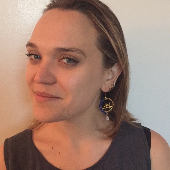 Handmade Moonstone bird earrings - Picture 3 of 3